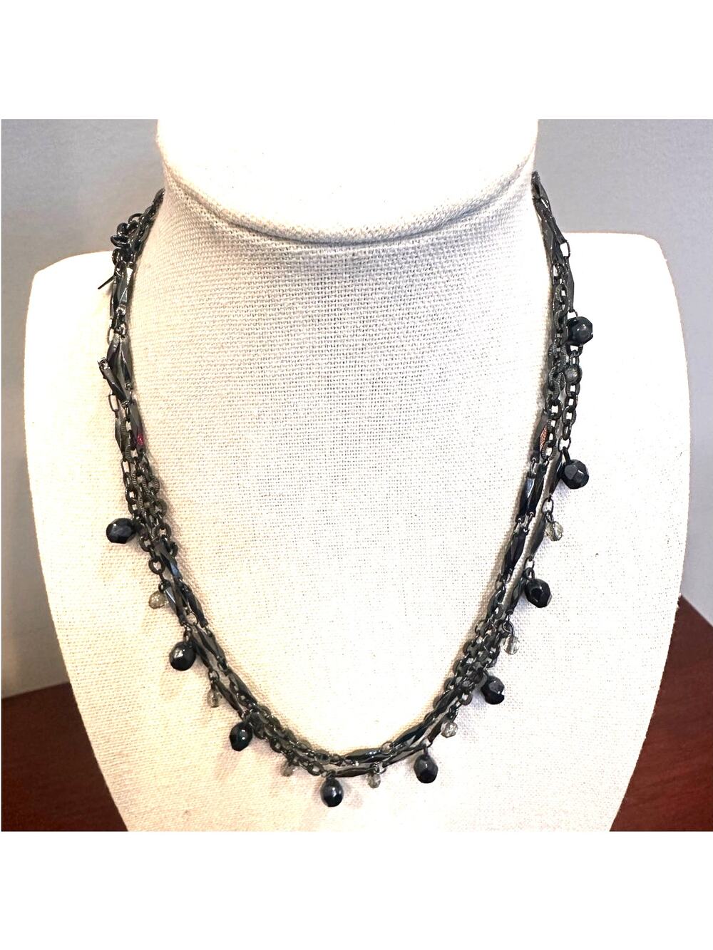 1928 Collection Black Necklace Classic Casual Jewelry Twist Chain 16" - 19"